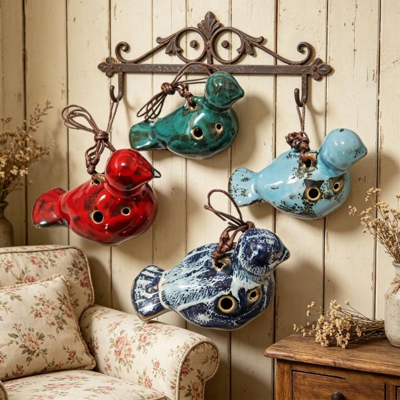 Musical Instrument In Chinese - R6FE Authentic Chinese Multitone Ceramic Ocarina