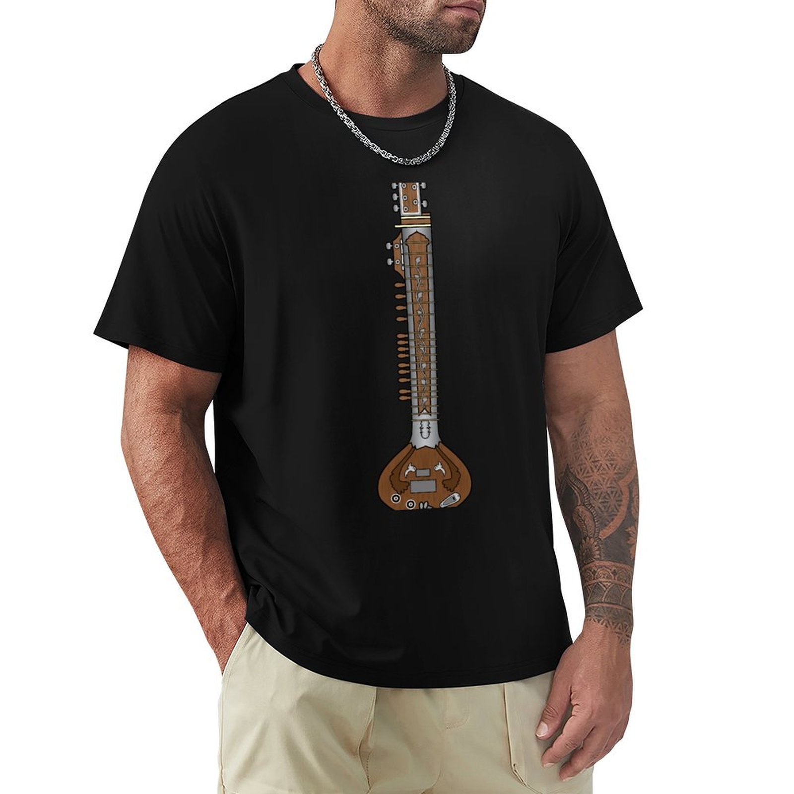 Musical Instrument Sitar - MUSICAL INSTRUMENTS - SITAR T-Shirt Simple