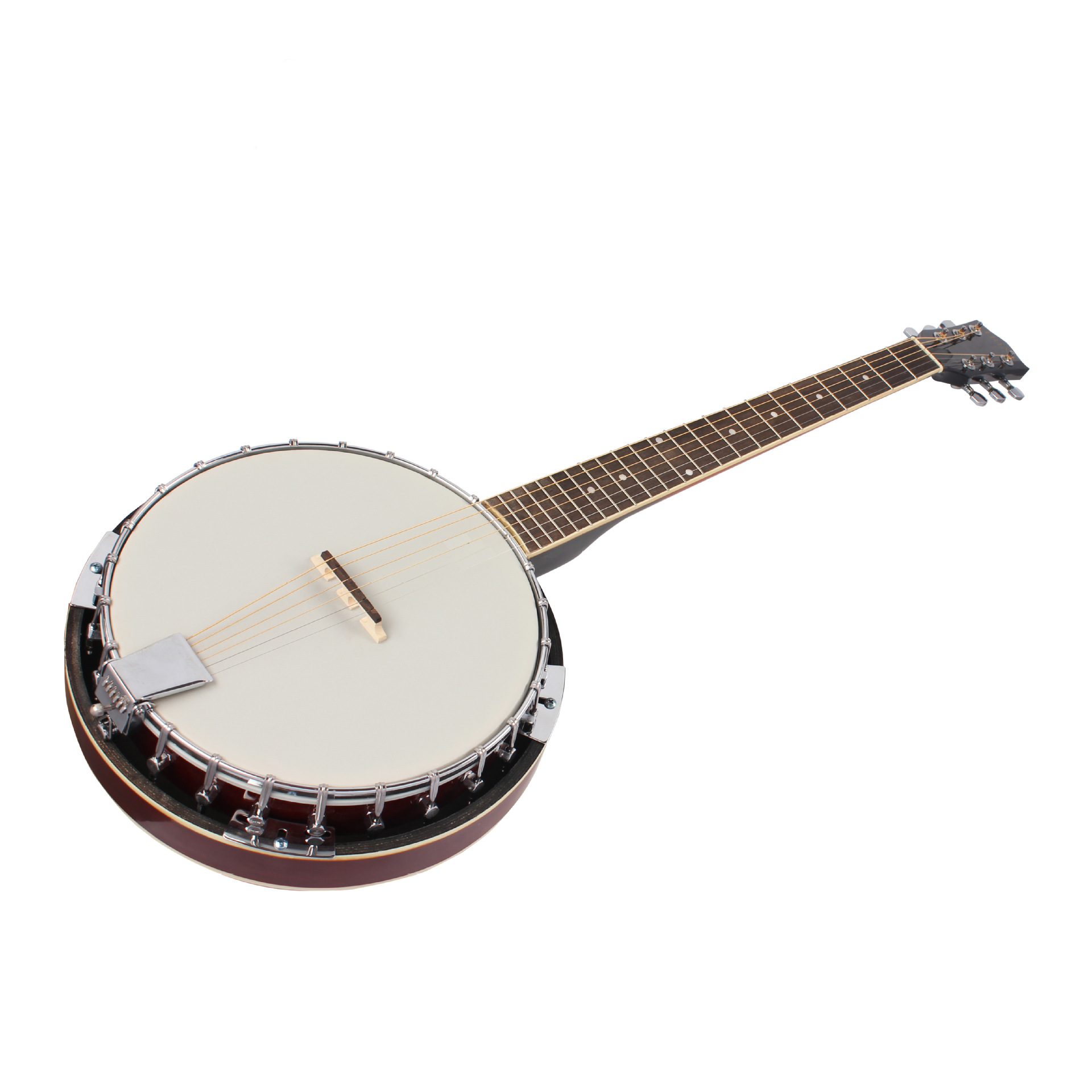 Musical Instrument Banjo - 6-string banjo, made of natural wood,