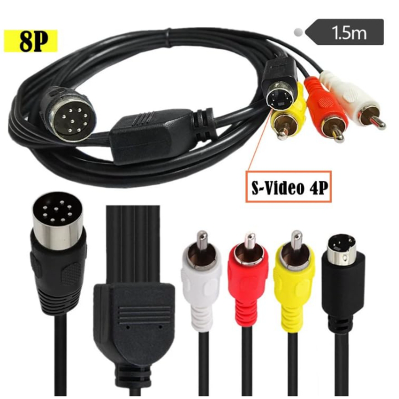 Din 8 Pin to S-Video 4pin Male - Musical Instrument Video 评论和价格