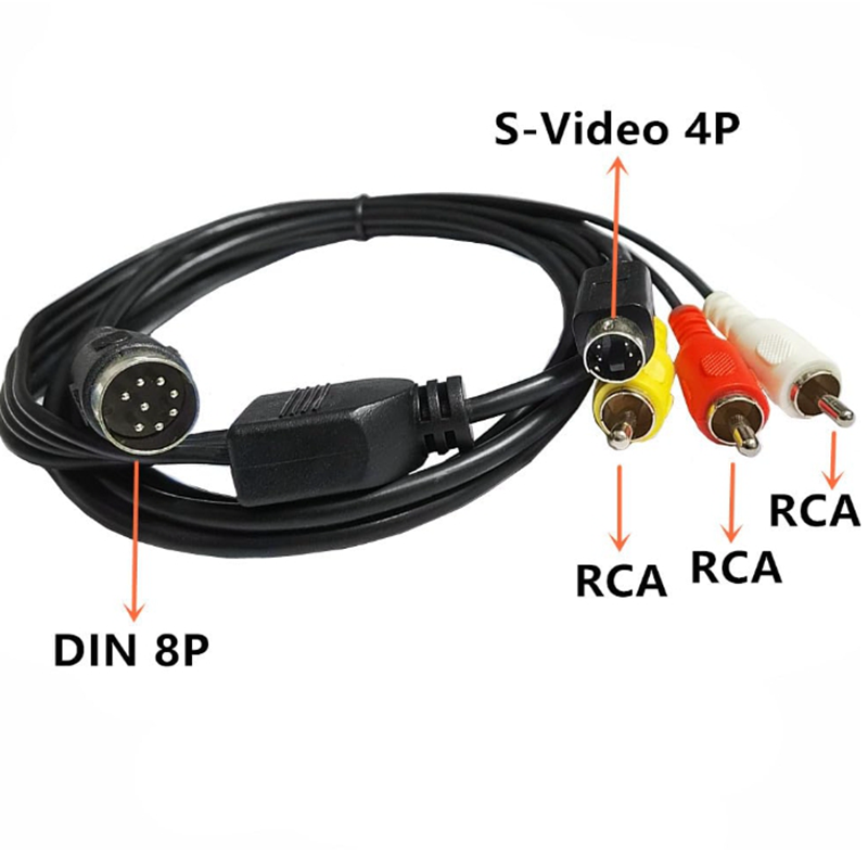 Din 8 Pin to S-Video 4pin Male - Musical Instrument Video 评论和价格