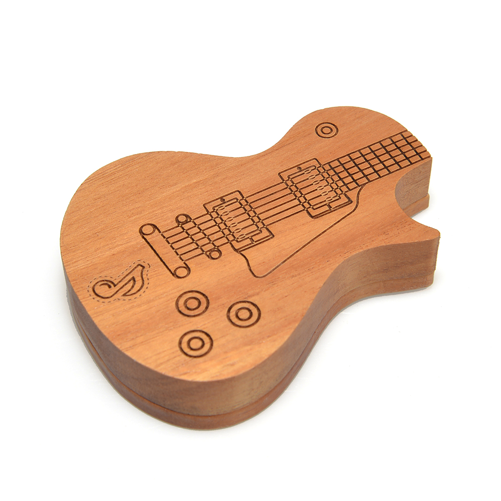 Guitar Picks Holder Wooden Ple - Cajon Musical Instrument 评论和价格