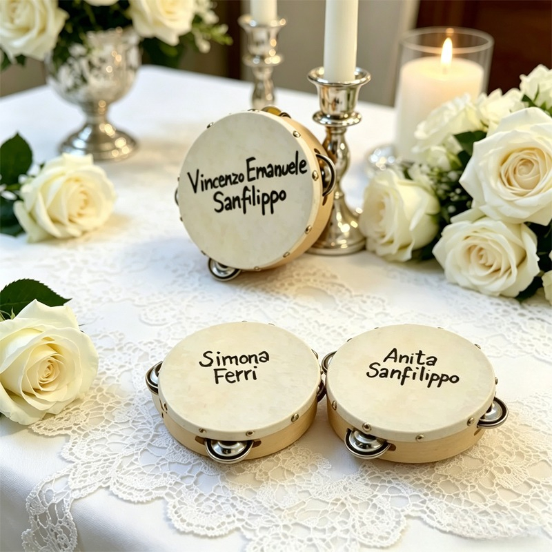 3/5PCS ﻿ Wedding Tambourine Dr - Musical Instrument With Names 评论和价格