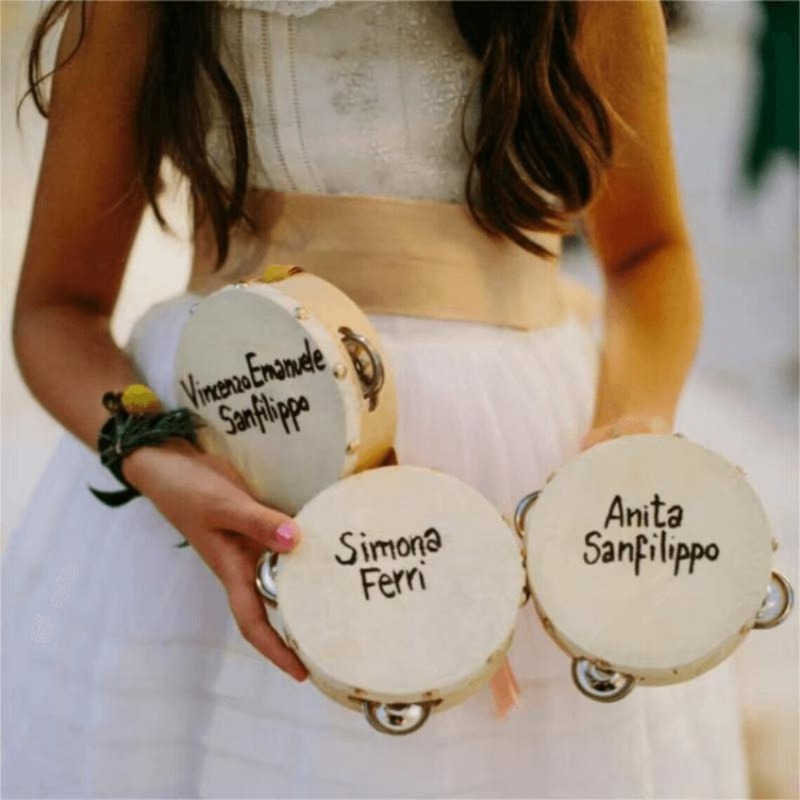 3/5PCS ﻿ Wedding Tambourine Dr - Musical Instrument With Names 评论和价格