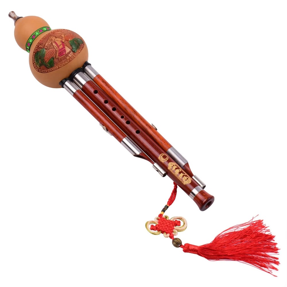 3-Tone C Key Hulusi Gourd Flut - Musical Instrument In Chinese 评论和价格