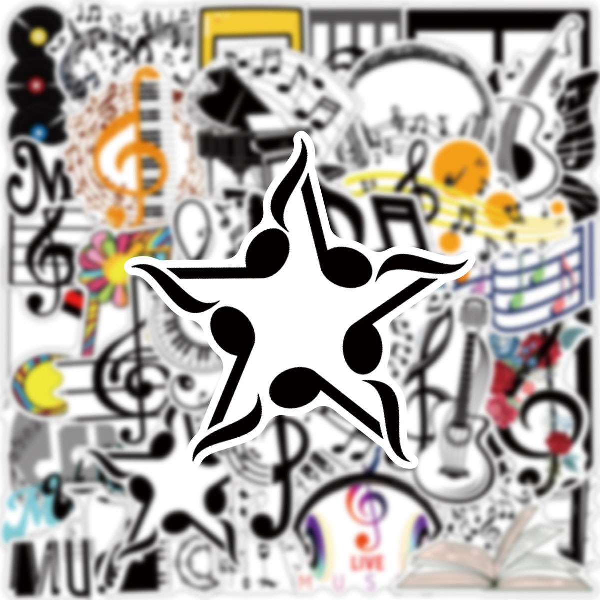 50 Music-Themed Stickers with  - Musical Instrument Tabla 评论和价格