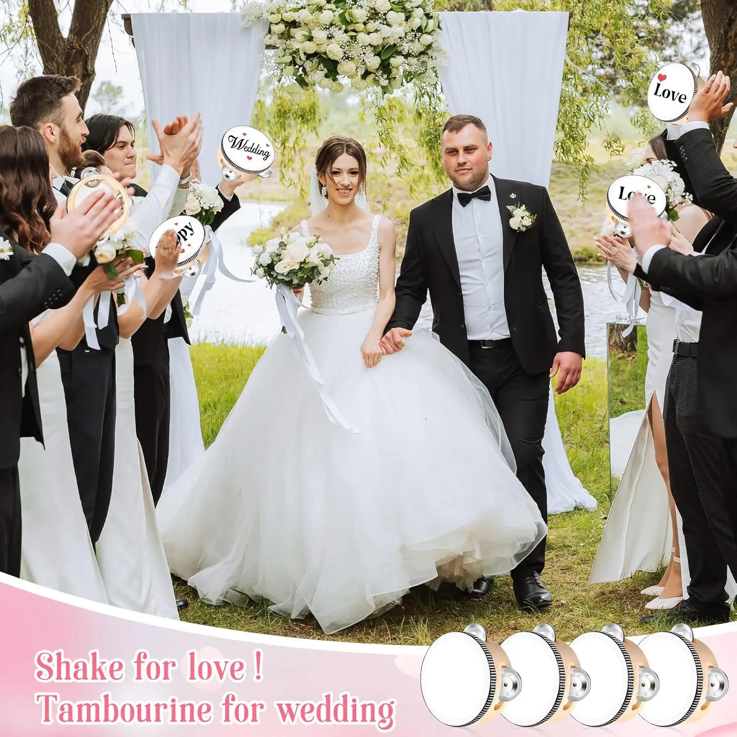 10-60Pcs Wedding Tambourines S - Musical Instrument In Chinese 评论和价格