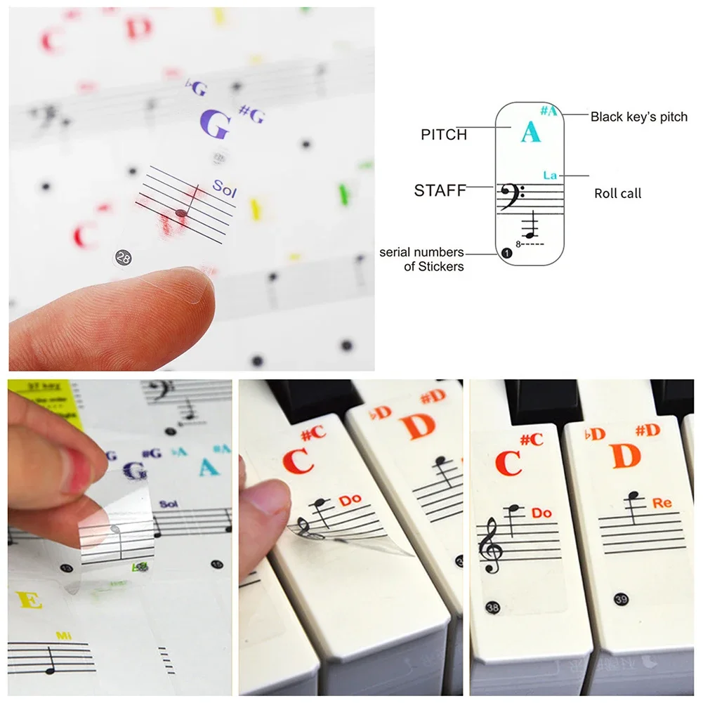 Transparent Colorful Pianos Ke - Musical Instrument Tabla 评论和价格