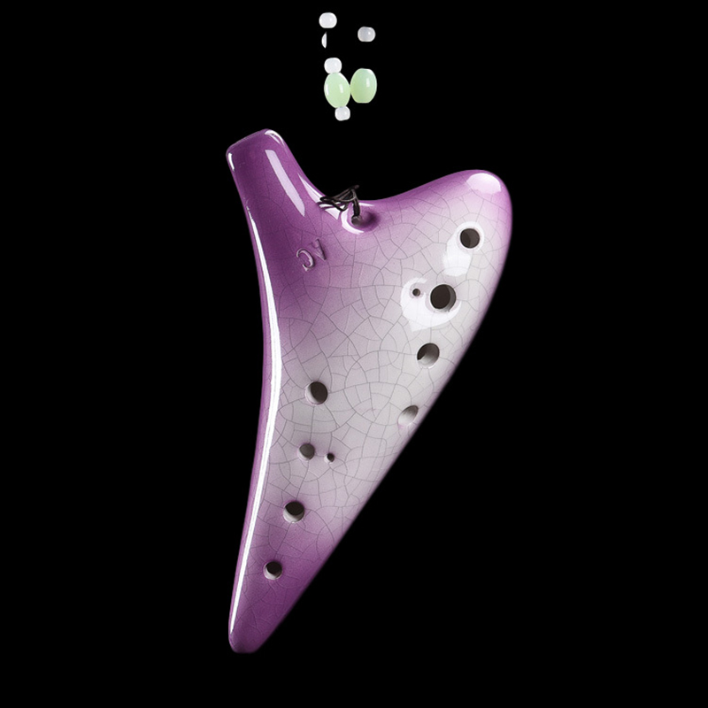 Purple Ceramics Ocarina 12 Hol - Musical Instrument Zelda 评论和价格