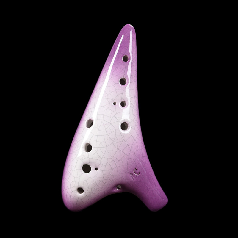 Purple Ceramics Ocarina 12 Hol - Musical Instrument Zelda 评论和价格