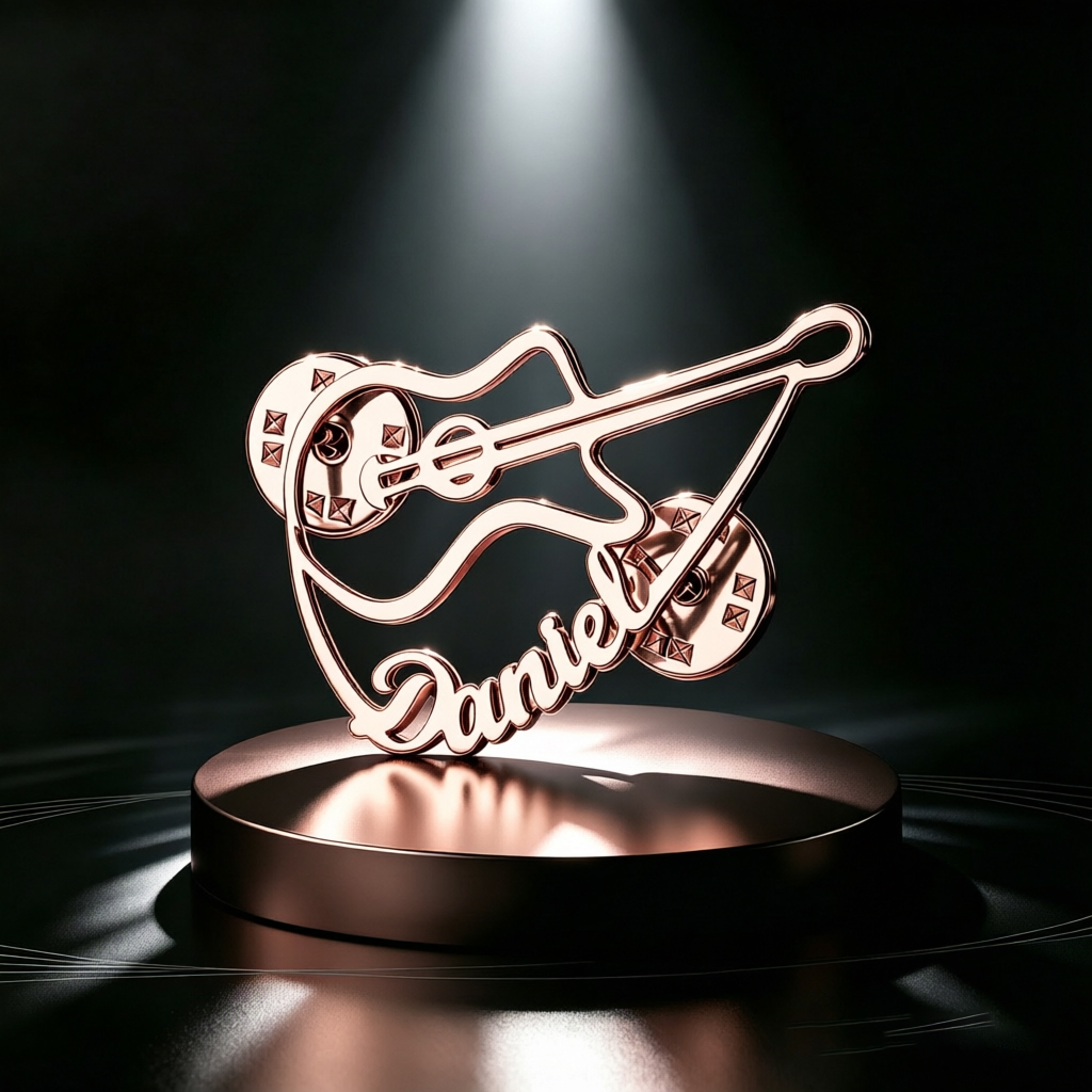 Personalized Violin Brooch Cus - Musical Instrument With Names 评论和价格