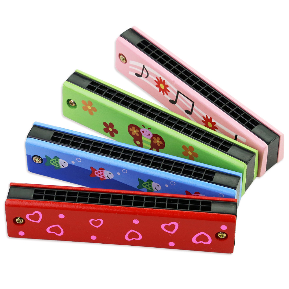 Children's Harmonica, Wooden M - Musical Instrument Blow 评论和价格
