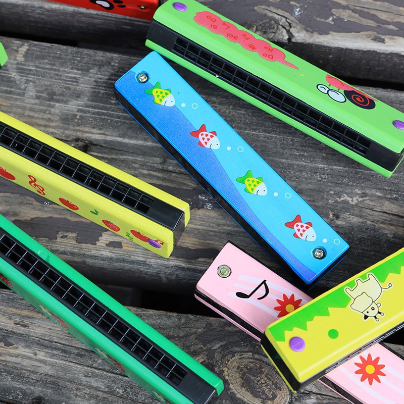 Children's Harmonica, Wooden M - Musical Instrument Blow 评论和价格