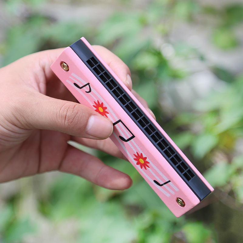 Children's Harmonica, Wooden M - Musical Instrument Blow 评论和价格