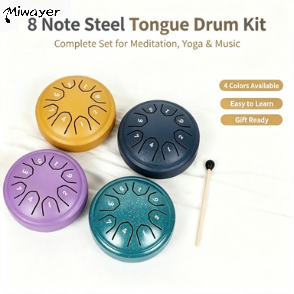 Miwayer 8 Tone 4.5 Inch Steel  - Tongue Drum Steel 评论和价格