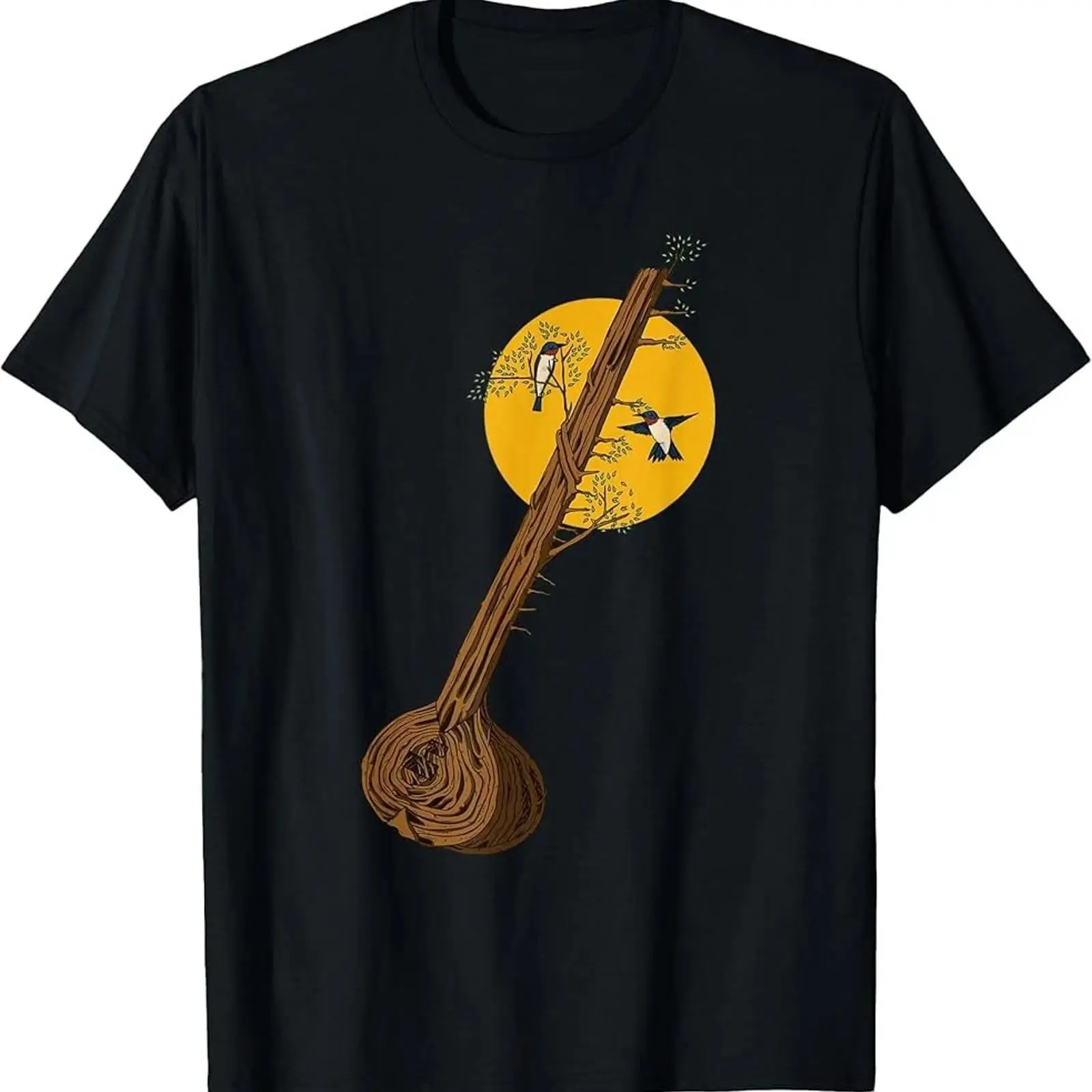 Sitar InstrumenT T Shirt Tree  - Musical Instrument Sitar 评论和价格