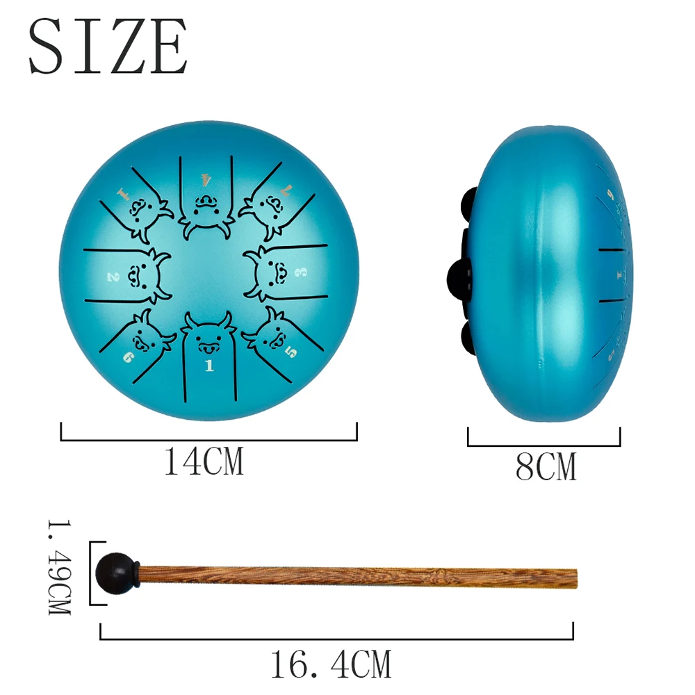 5 Inch 8 Tone Steel Tongue Dru - Tongue Drum Steel 评论和价格