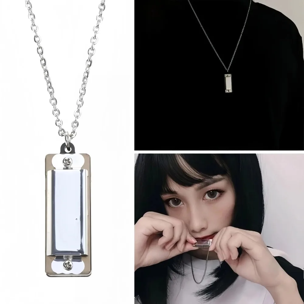 Mini Harmonica Necklace Men an - Musical Instrument Blow 评论和价格