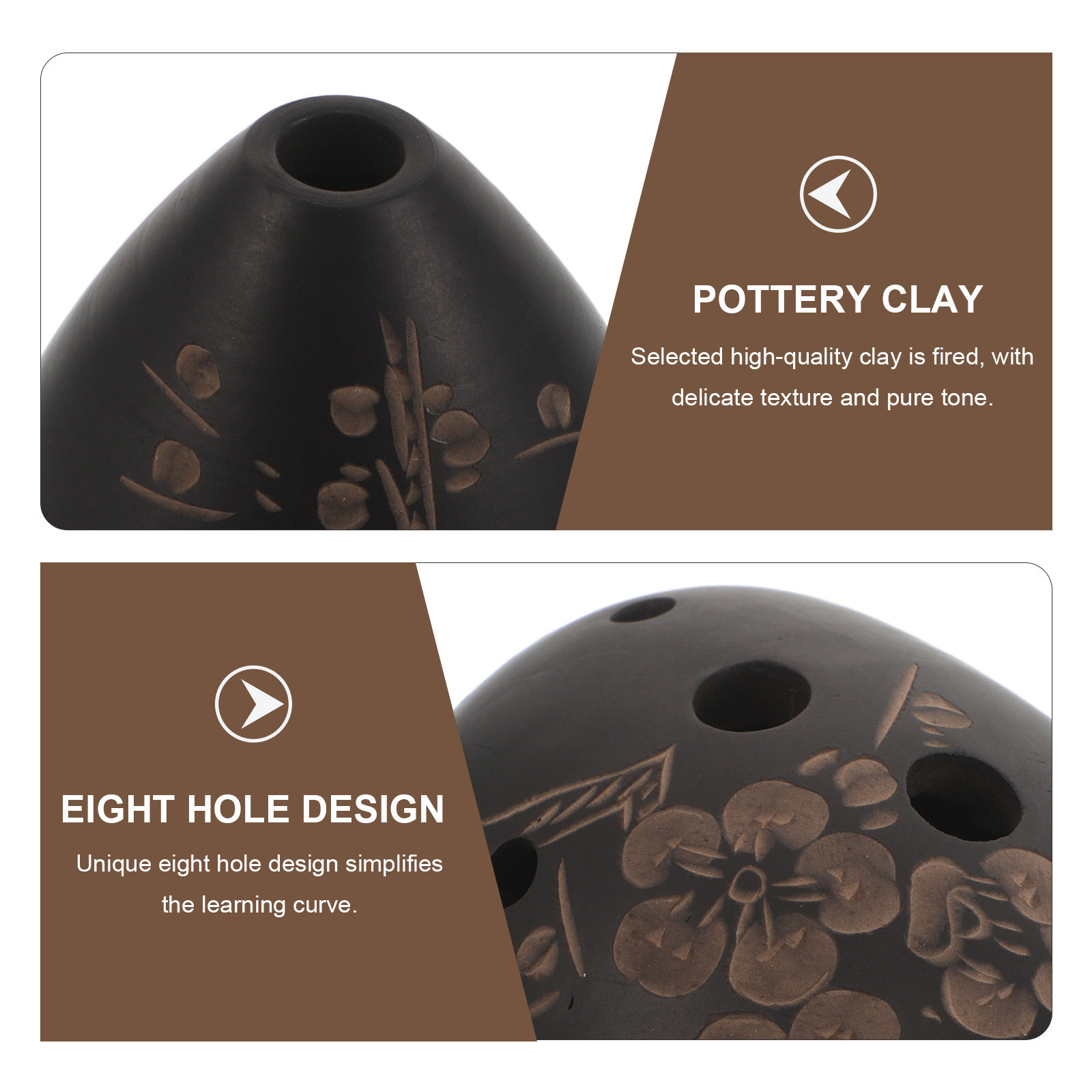 8 Hole Pottery Beginner Ocarin - Musical Instrument In Chinese 评论和价格