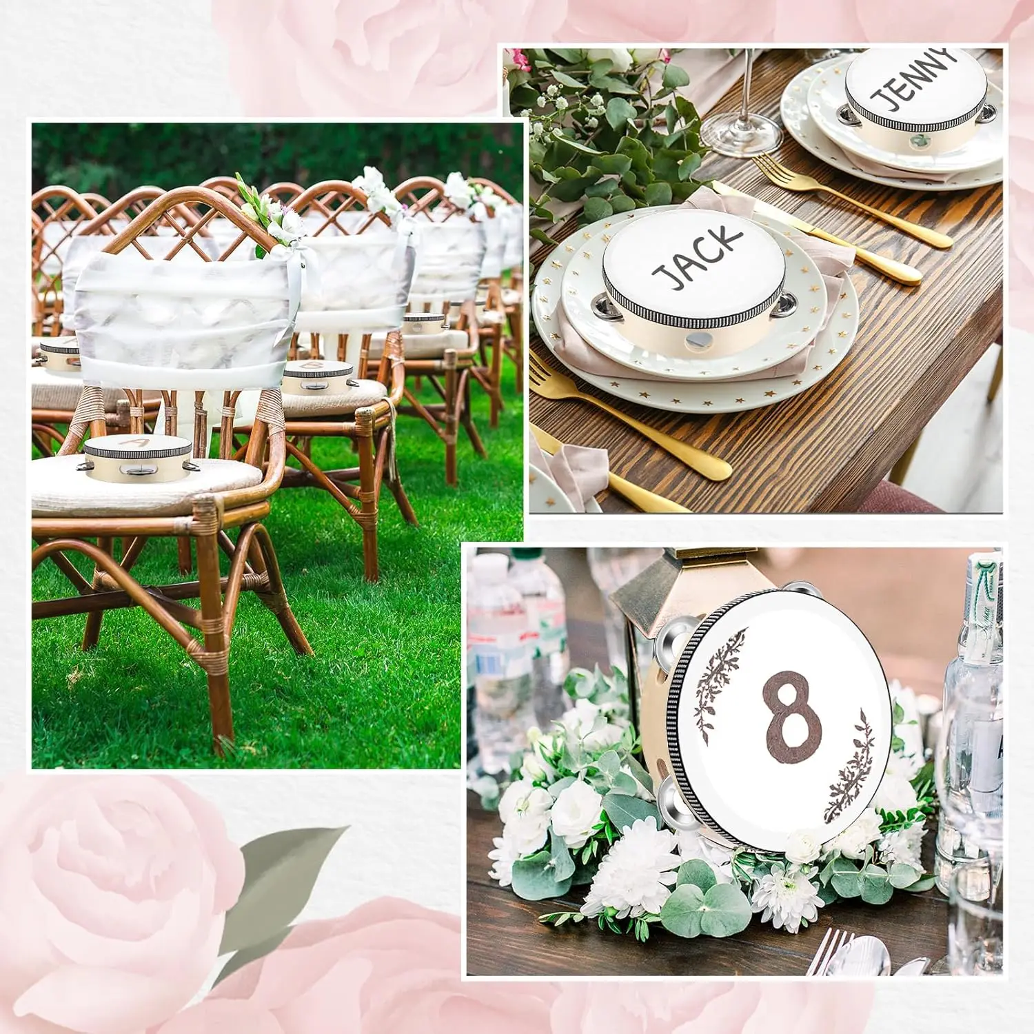 20-120Pcs Wedding Tambourines  - Musical Instrument In Chinese 评论和价格