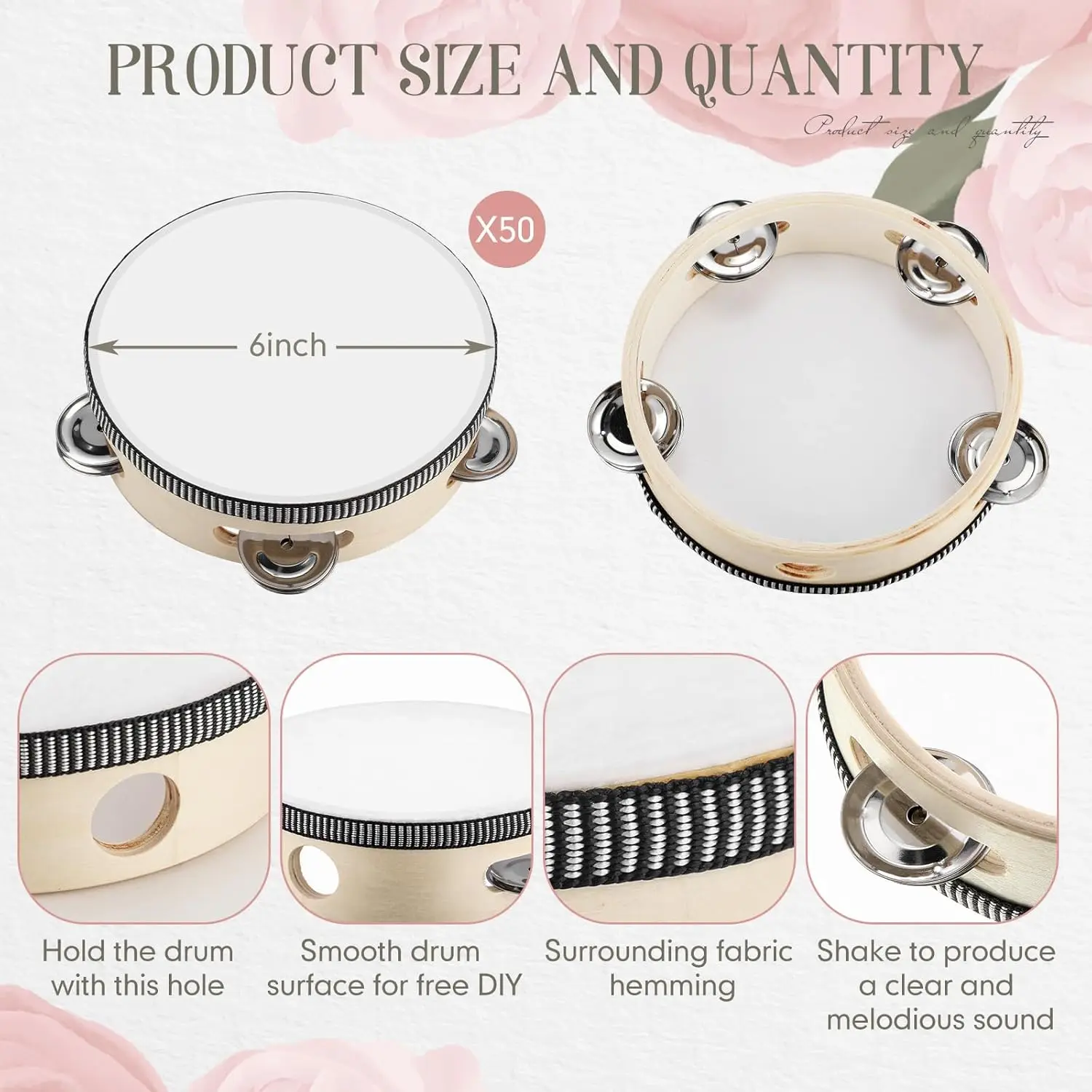 20-120Pcs Wedding Tambourines  - Musical Instrument In Chinese 评论和价格