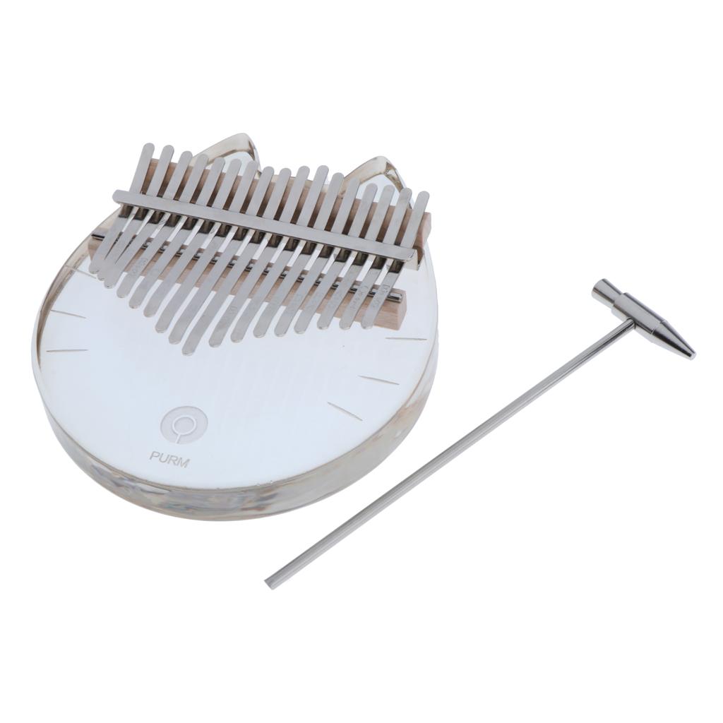 Kalimba 17 Key Acrylic Transpa - Musical Instrument Kids 评论和价格