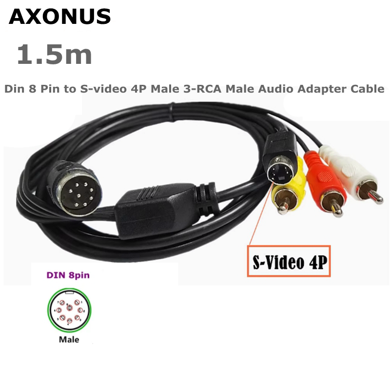 Din 8 Pin to S-video 4P Male 3 - Musical Instrument Video 评论和价格