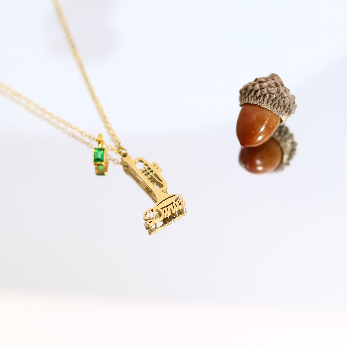 Custom Name Trumpet Necklace S - Musical Instrument With Names 评论和价格